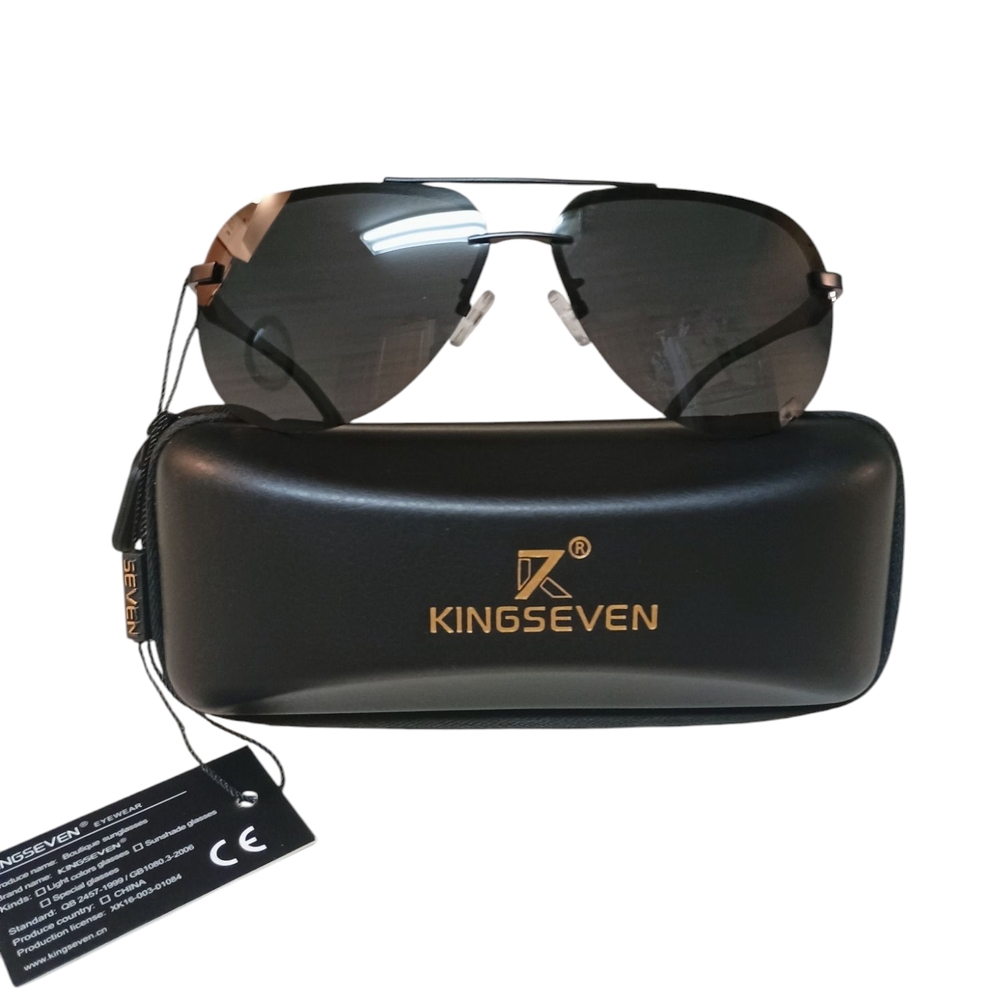Kingseven Black Aviator Sunglasses
